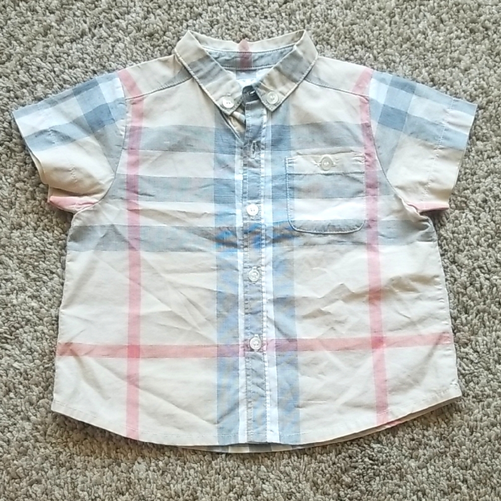 Burberry Baby Boys Check Cotton Button Down Shirt